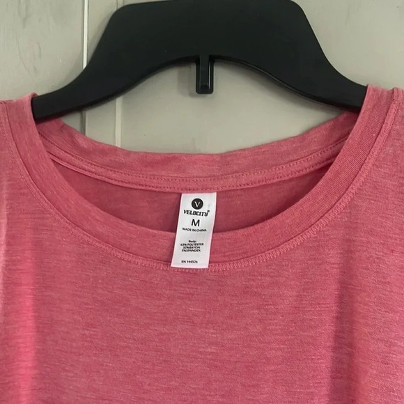 VELOCITY Pink Cinched Workout Athletic Tank Top - Picture 4 of 5
